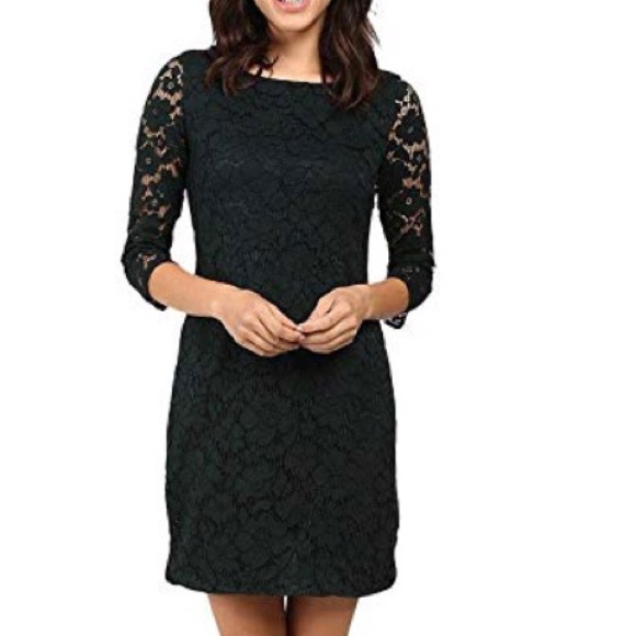 vince camuto green lace dress